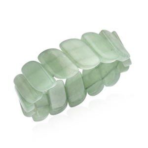 Green Aventurine Section Stretch Bracelet 255.00 ctw